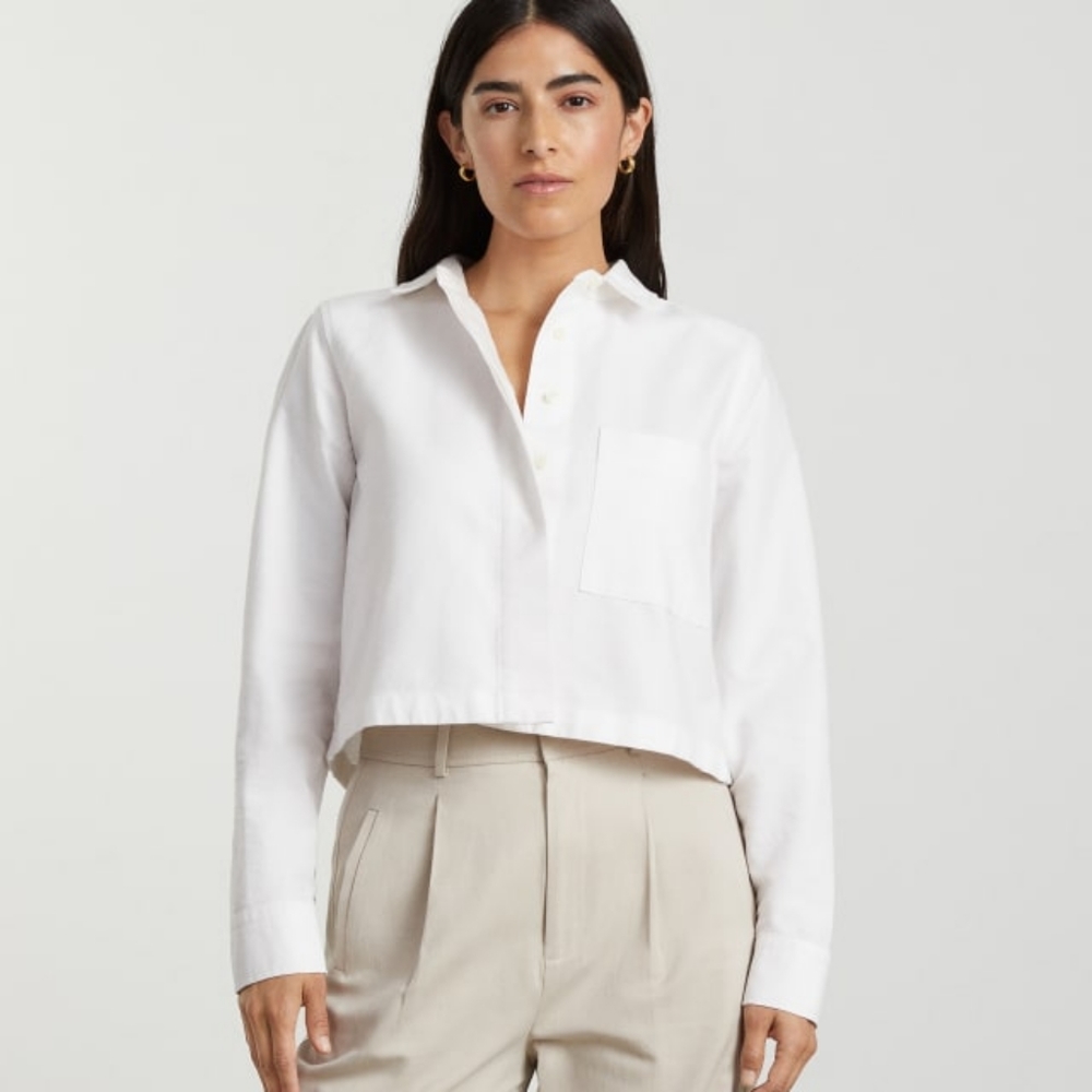 Everlane The Cropped Oxford, Size 2